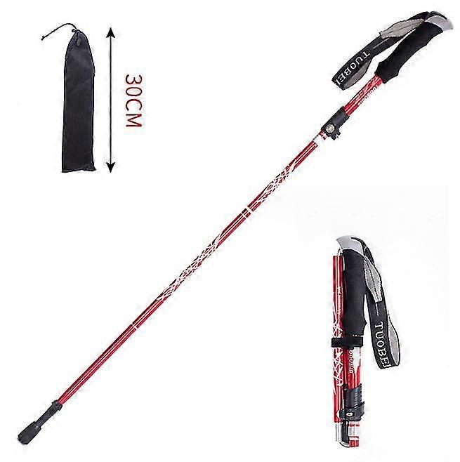 Folding Walking Stick Adjustable Lightweight Cane For Hiking Camping