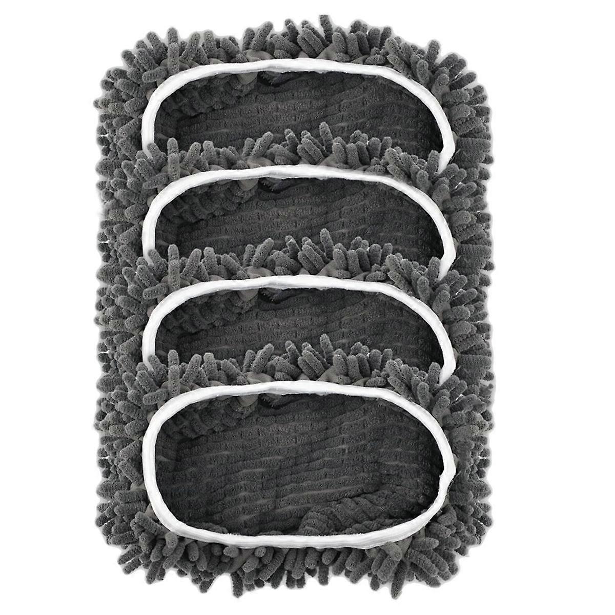 4PCS Reusable Mop Pad for Sweeper Wet Dry Mop Cloth Washable Refills Dust Mop Covers for Household Cleaning