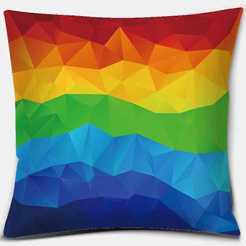Rainbow Printing Square Pillowcase Home Decoration Car Sofa Cushion Cover PILLOWCASE-520