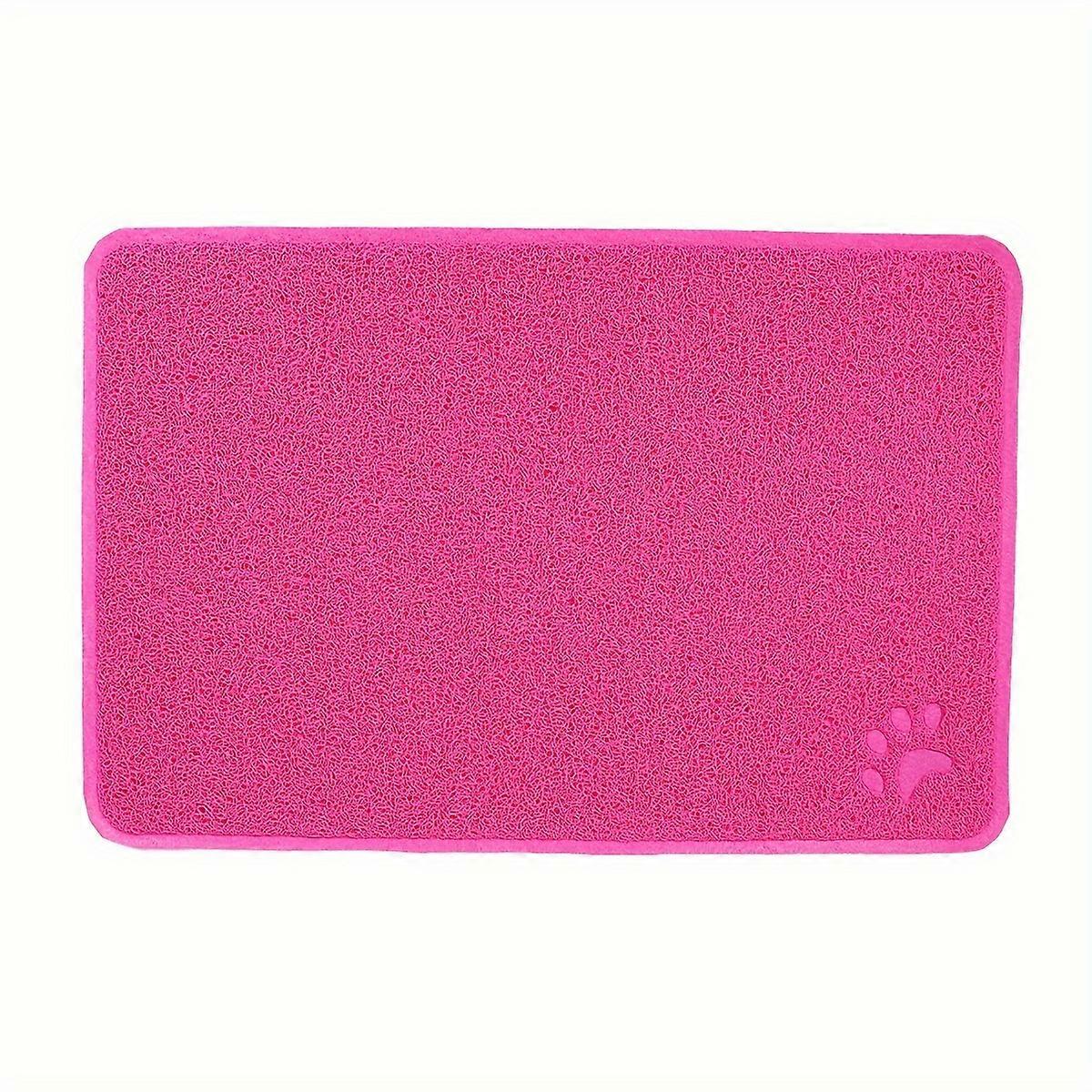 1pc Rectangular Cat Litter Mat, Waterproof Non-slip Cat Litter Box Mat Durable Pet Bowl Mat Household Pet Door Mat