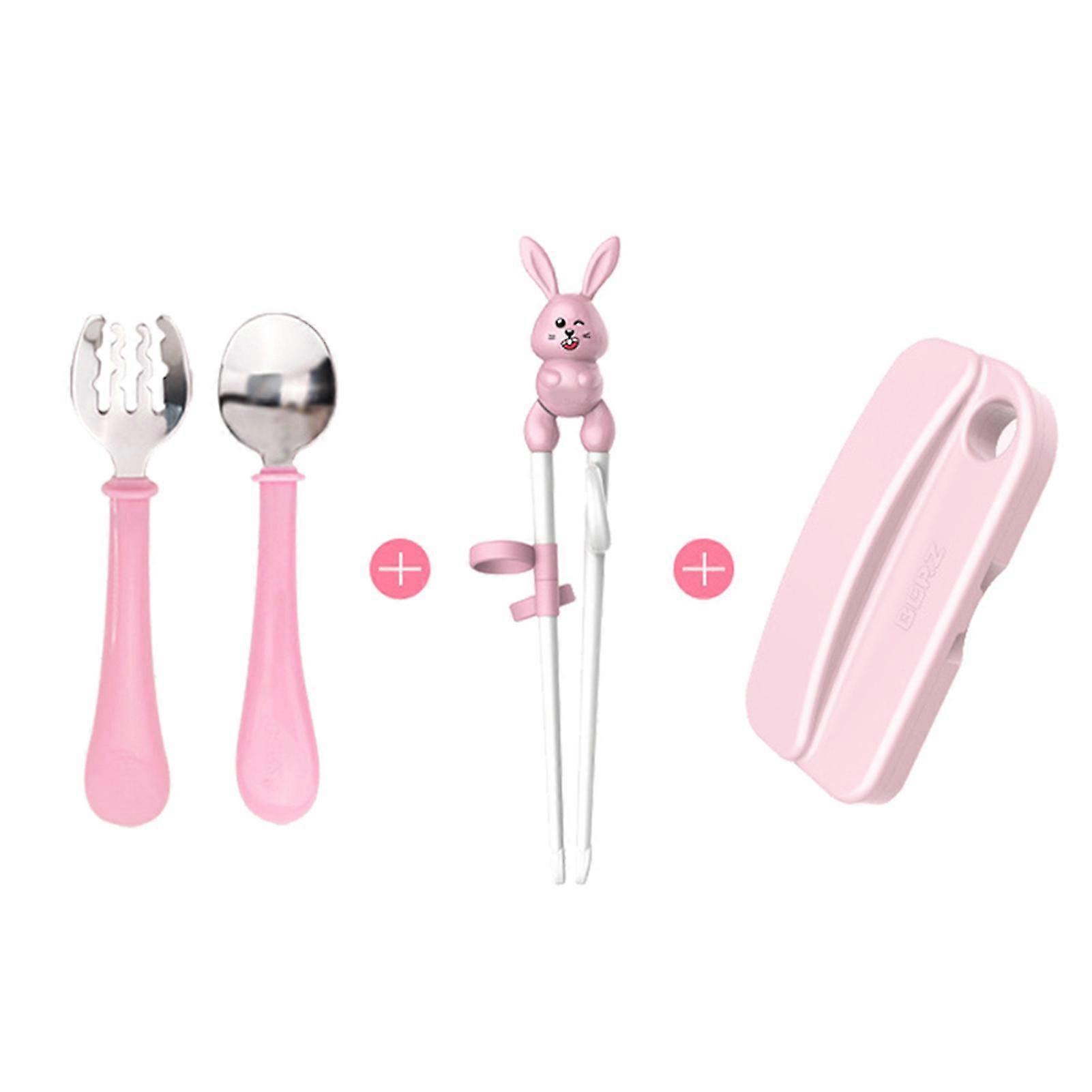 Toddlers Vaisselle Kid's Learning Chopstick Helper Detachable Auto-Adjustable Cartoon Rabbit Design