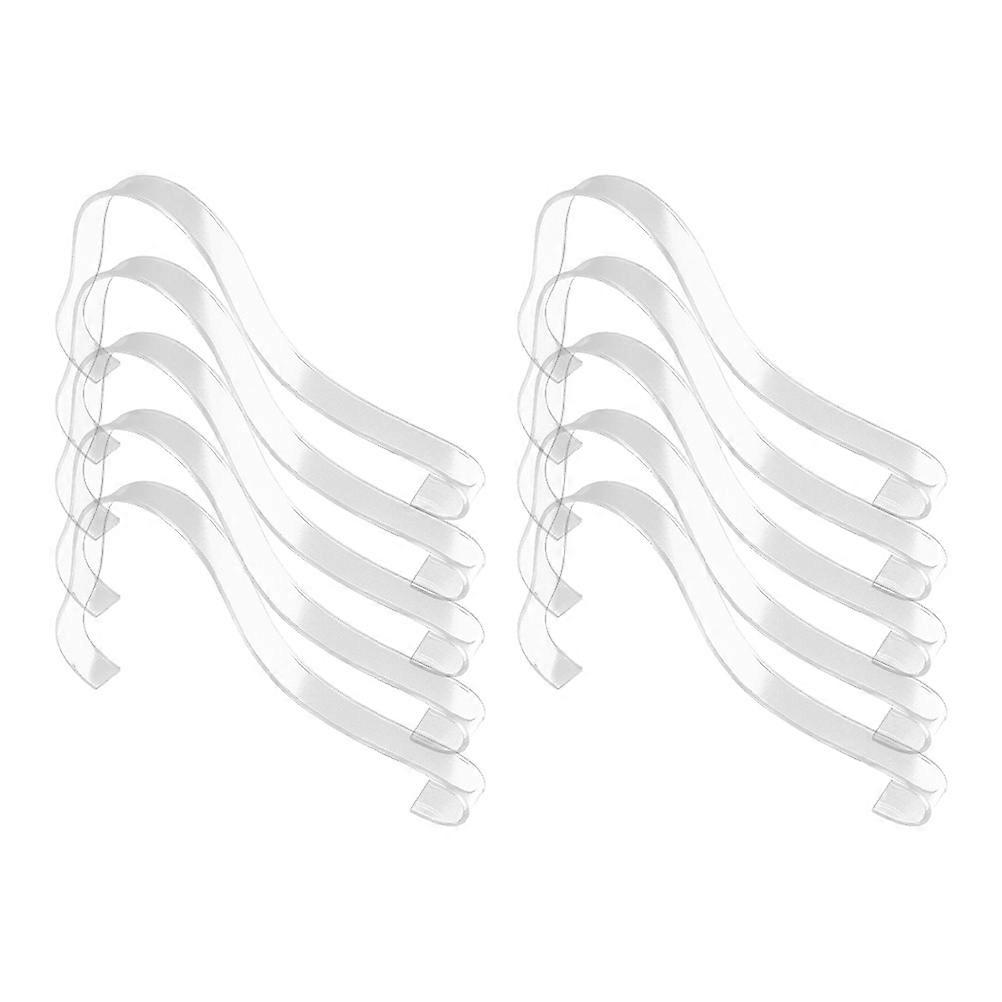 10Pcs Shoe Display Racks High Heels Rack Shoe Display Brackets (Transparent)