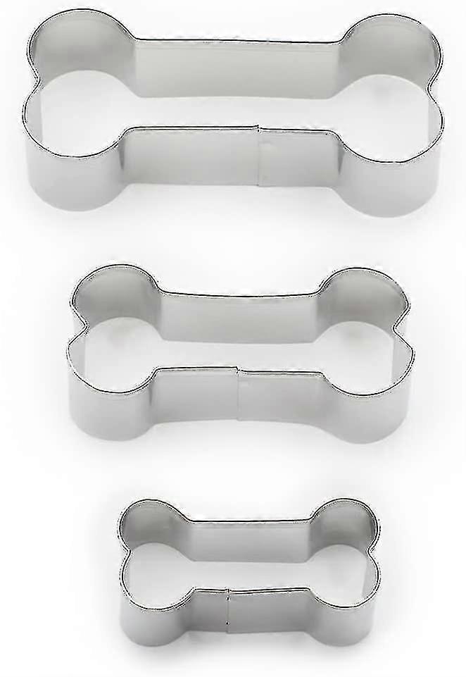 Dog Bone Cookie Cutter Set, rustfritt stål, 3-delt Xxf