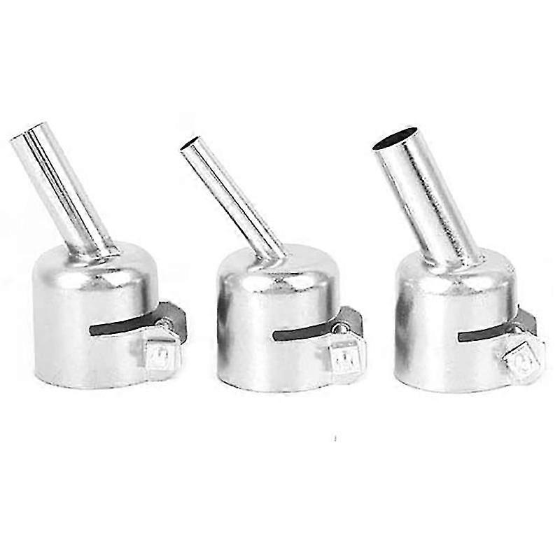 3pcs 45 Degree Hot Air Nozzles 7810mm Curved Nozzles Replaceable For 850 Hot Air Soldering Statio