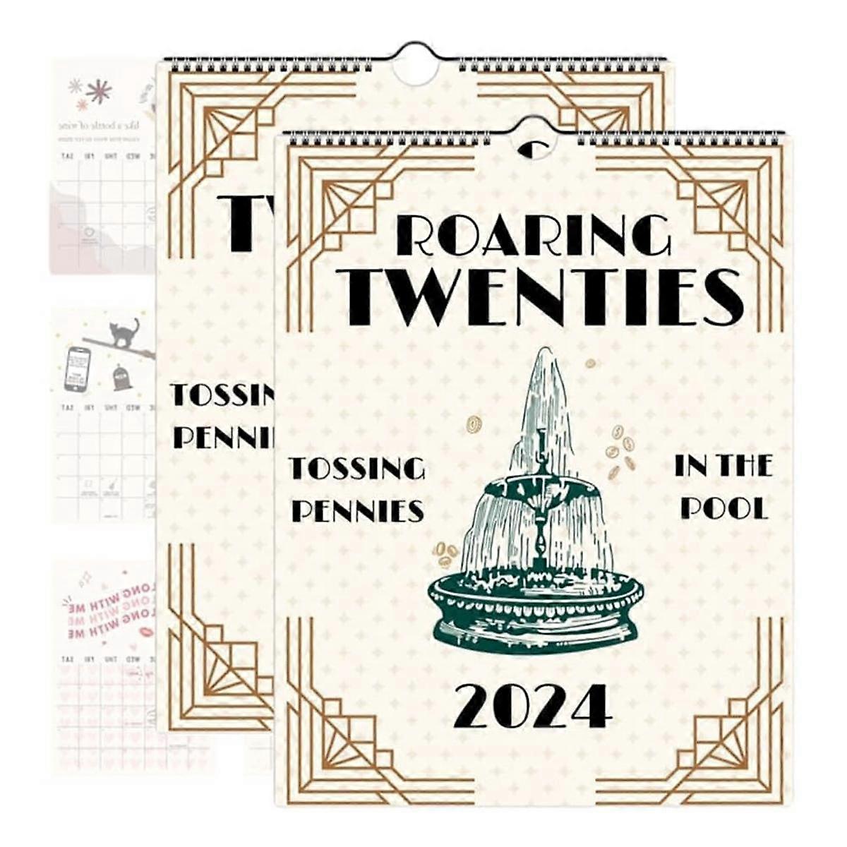 2024 Roaring Twenties Calendar Wall Calendar, 12 Monthly Calendar Planner, Funny Hanging Monthly Wa