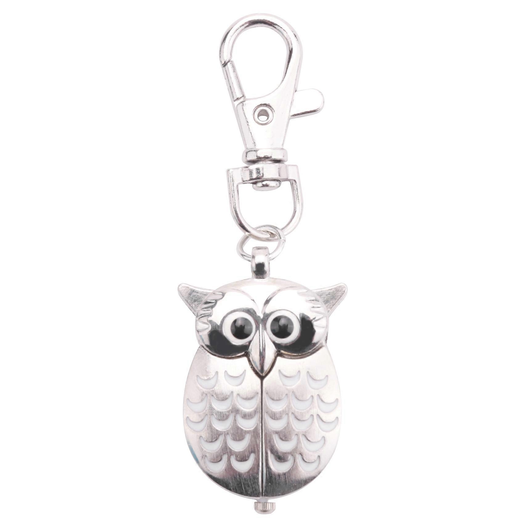 Pocket Watch with Key Chain 40 x 25 mm Silver