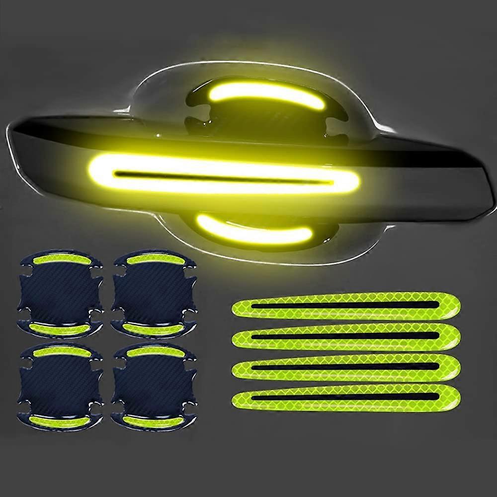 DWW-8 pcs車のドアハンドルフィルムステッカー、自動車のドアハンドルのためのインテリアエクステリア防塵アンチスクラッチステッカー、車のドアハンドル保護フィルム、