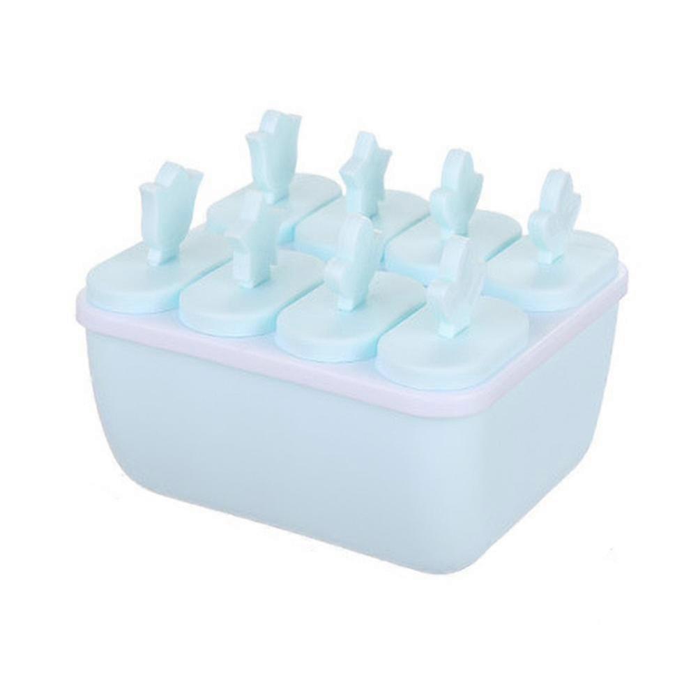 Home 6/8 Cavity Round Rectangle Freezing Pop Mold Summer Diy Ice Cream Maker Box