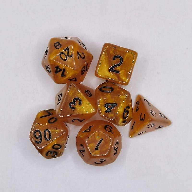 7 Pieces Polyhedral Dices Double-Colors Multifaceted Dice Bar Nightclub Board Playing Game Entertainment Tools
