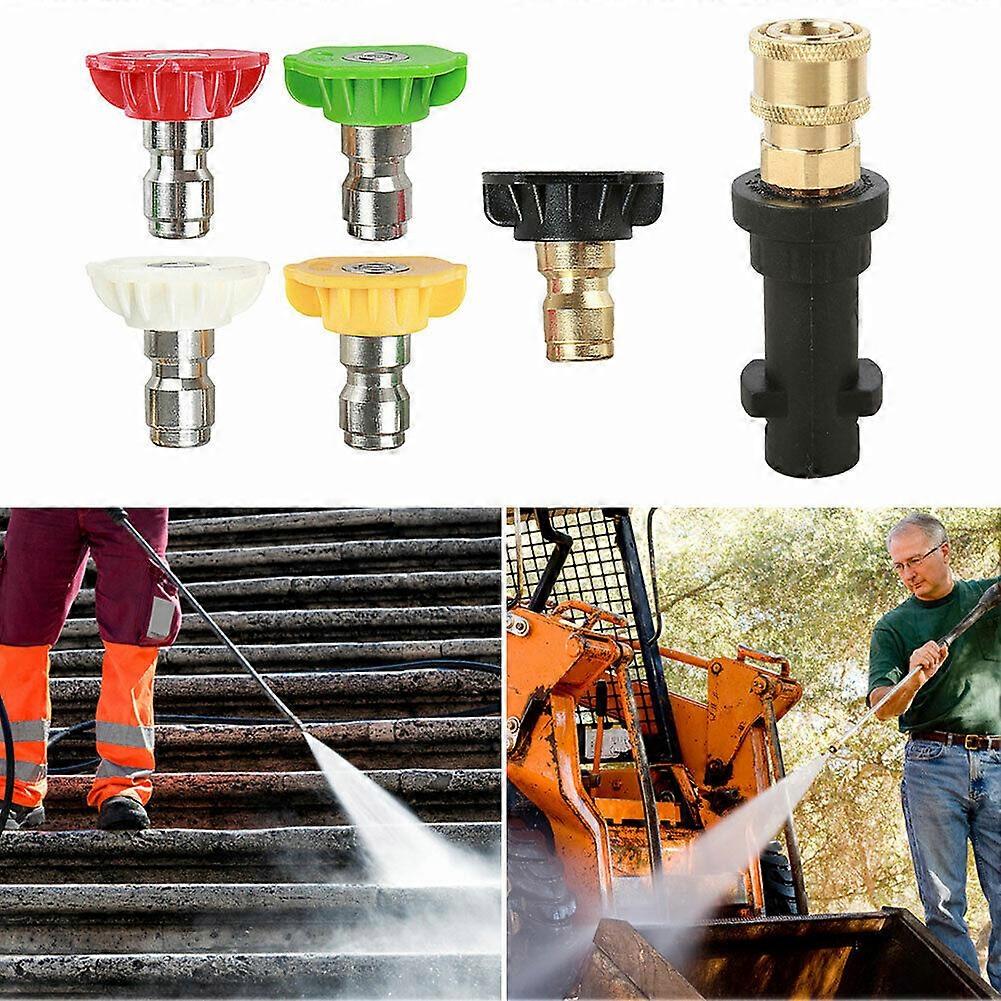 Adaptér pistole pro tlakové myčky + 5 trysek Tipy pro Karcher K2 K3 K4 K5 K6 K7