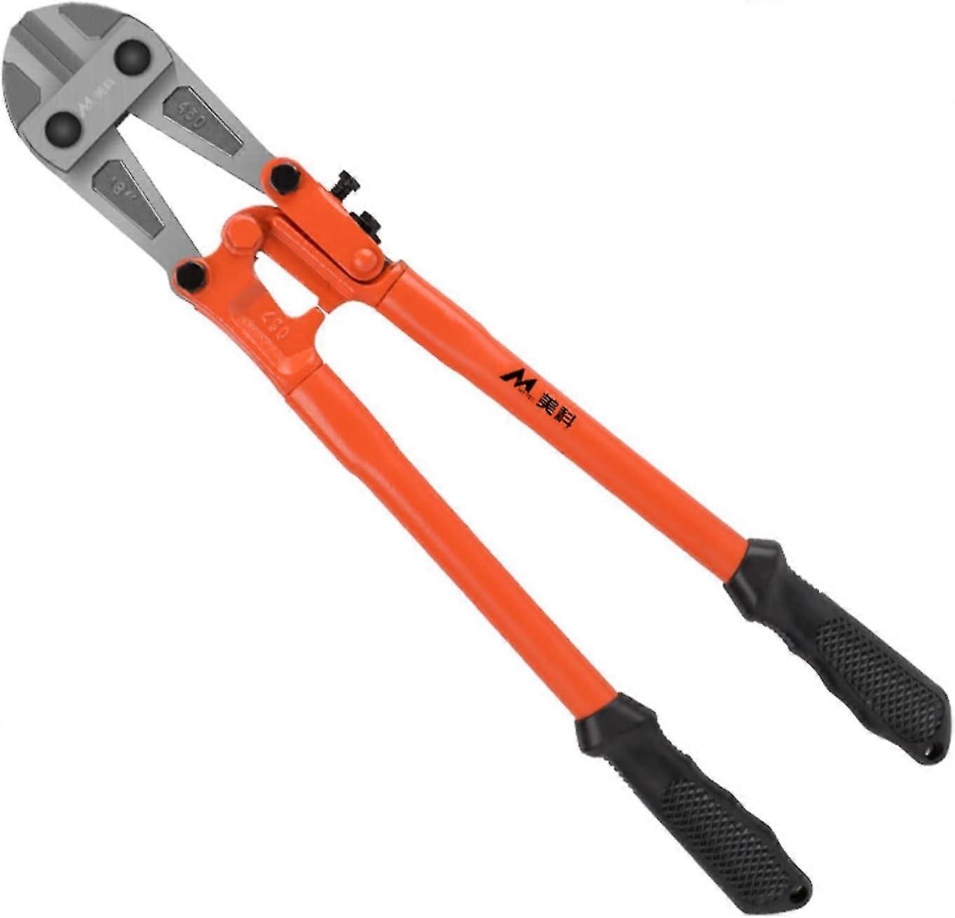 Heavy Duty 18/14 Inch Bolt Cutters - Industrial-Grade Wire Cutters with High Leverage, Thickened Chain Lock, and Labor-Saving Design