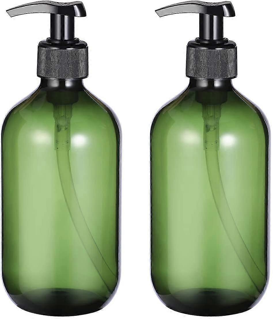 2 Pack Empty Shampoo Bottle Soap Dispenser Lotion Pump Bottle Container 500ml