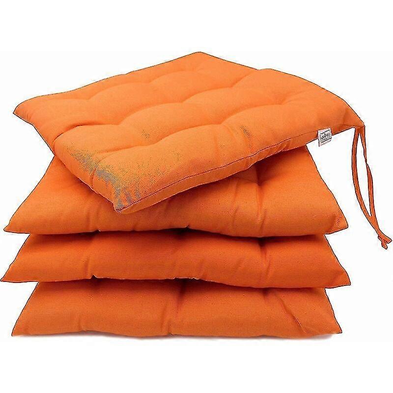 2025年の新製品、庭用の4つの椅子クッションのセット、40x40 cm、オレンジ