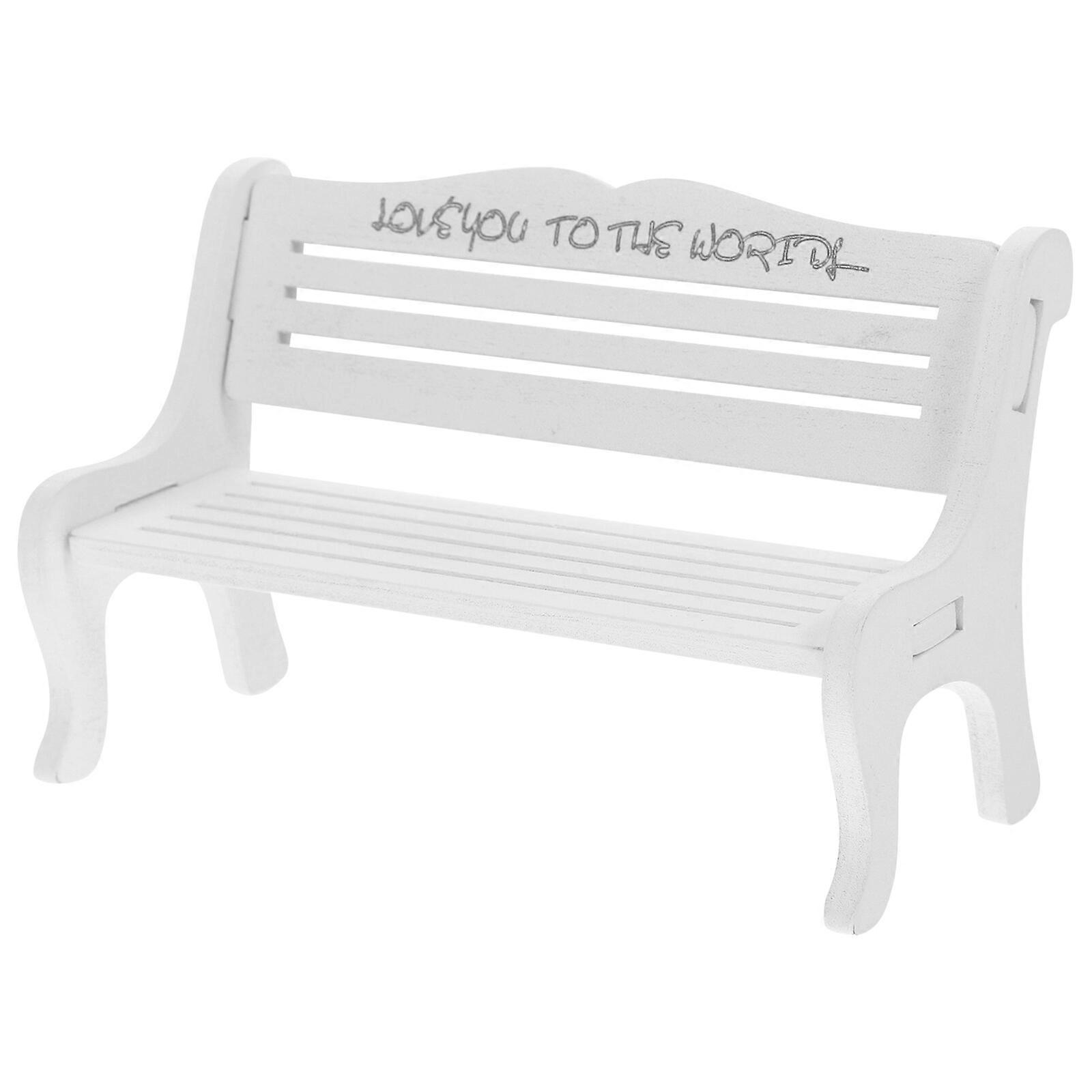 Miniature DIY Bench Wooden Bench Mini Park Bench Small Figurine Display Bench
