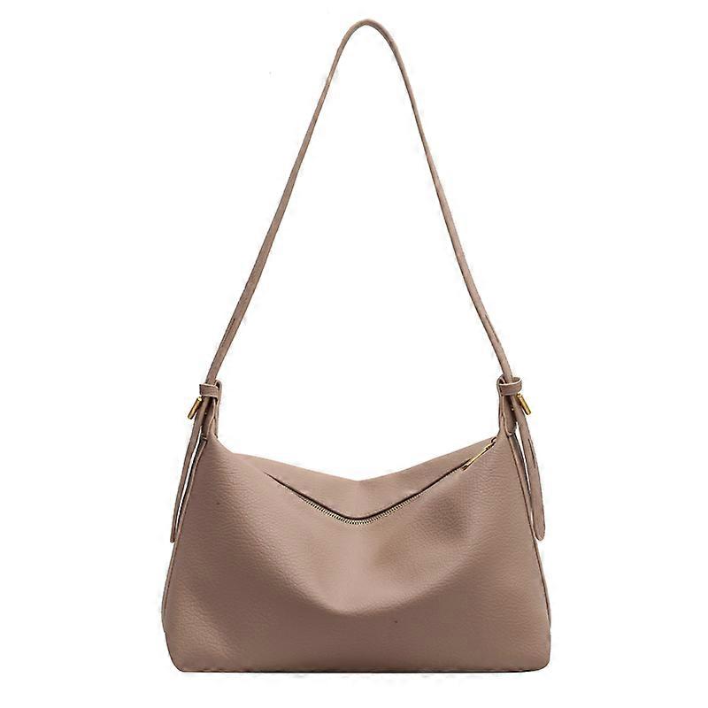 Ladies Casual Shoulder Bags Solid Color Leather Soft Fabric Shoulder Bags Casual Ladies Bags Zip Ladies Messenger Bags