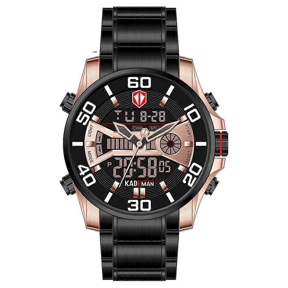 KADEMAN 2023 Fashion Sport Watch Men Quartz Digital Mens Watches Top Brand  Luxury Waterproof Army Military Full Steel Wristwatch