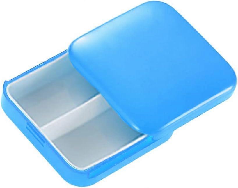 Pill Box 2 Grids Small Pill Box Portable Pill Box Travel Pill Organisers for Storing Vitami HD1603