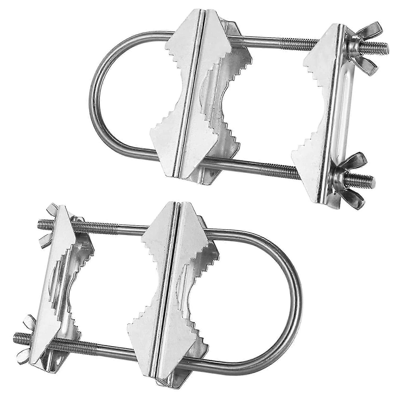 Double Antenna Mast Clamp V Jaw Block With U Bolts Heavy Duty Anti-rust Mast To Mast Mount Bracket (