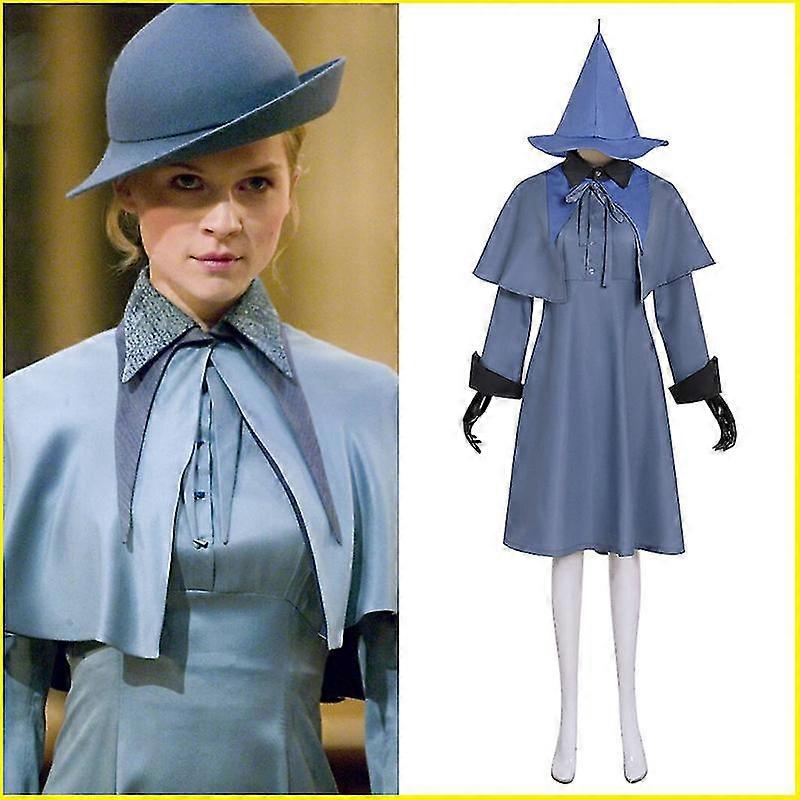 Donne adulte Costume di Halloween Blue Fancy Dress Film Fleur Isabelle Delacour Cosplay XXXL
