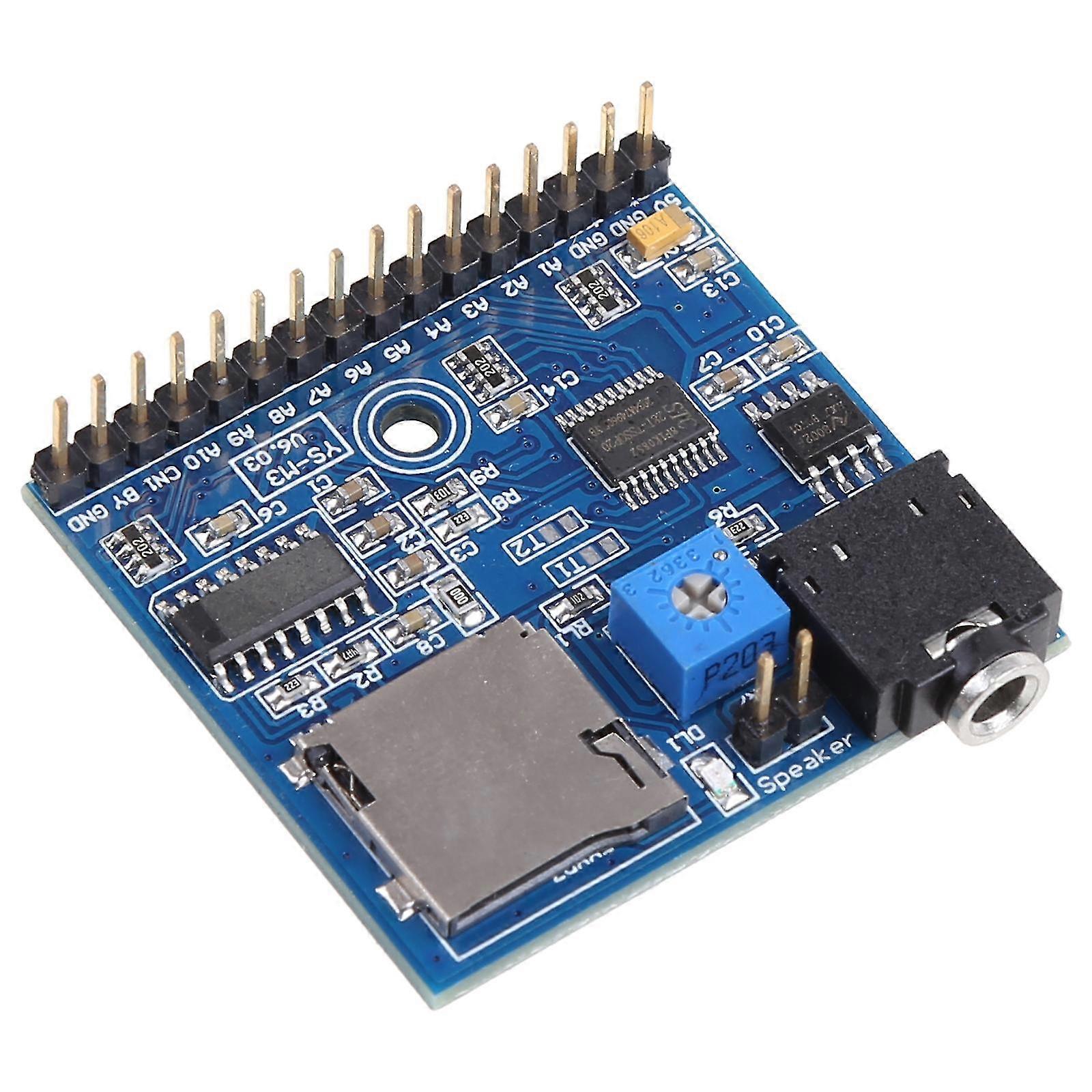 For Dc 5v Mp3 Voice Player Module Sd/tf Voice Broadcast Trigger Player + 2 Ports