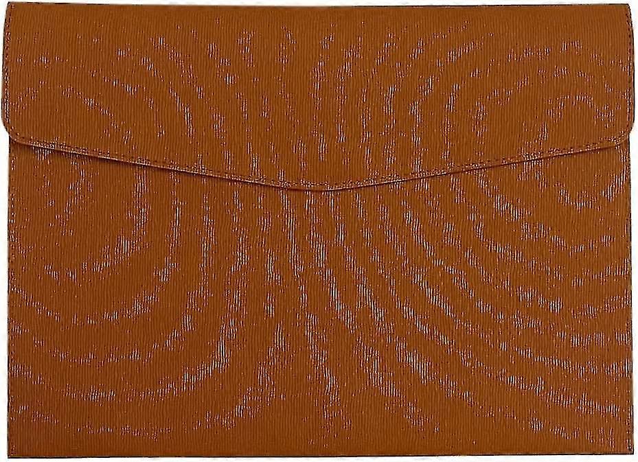 1pc Leather A4 Folder, Waterproof Briefcase Envelope Folder Box Belt Buckle (brown)