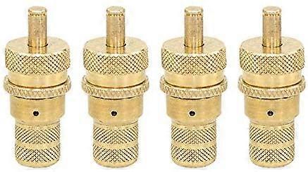 4Pcs 4WD Brass Automatic Tire Deflators Valve 6-30 PSI Adjustable Bleeder Set-Copper Color-