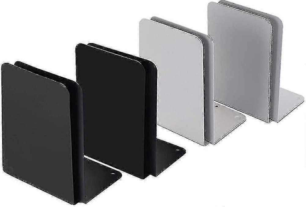 نهايات الكتاب ، 4 أزواج / 8 قطع نهايات الكتب المعدنية للأرفف ، كتاب الخدمة الشاقة