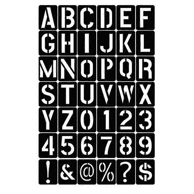 42pcs Bokstavnummer Symbol Craft hul sjablong stempling preging mal