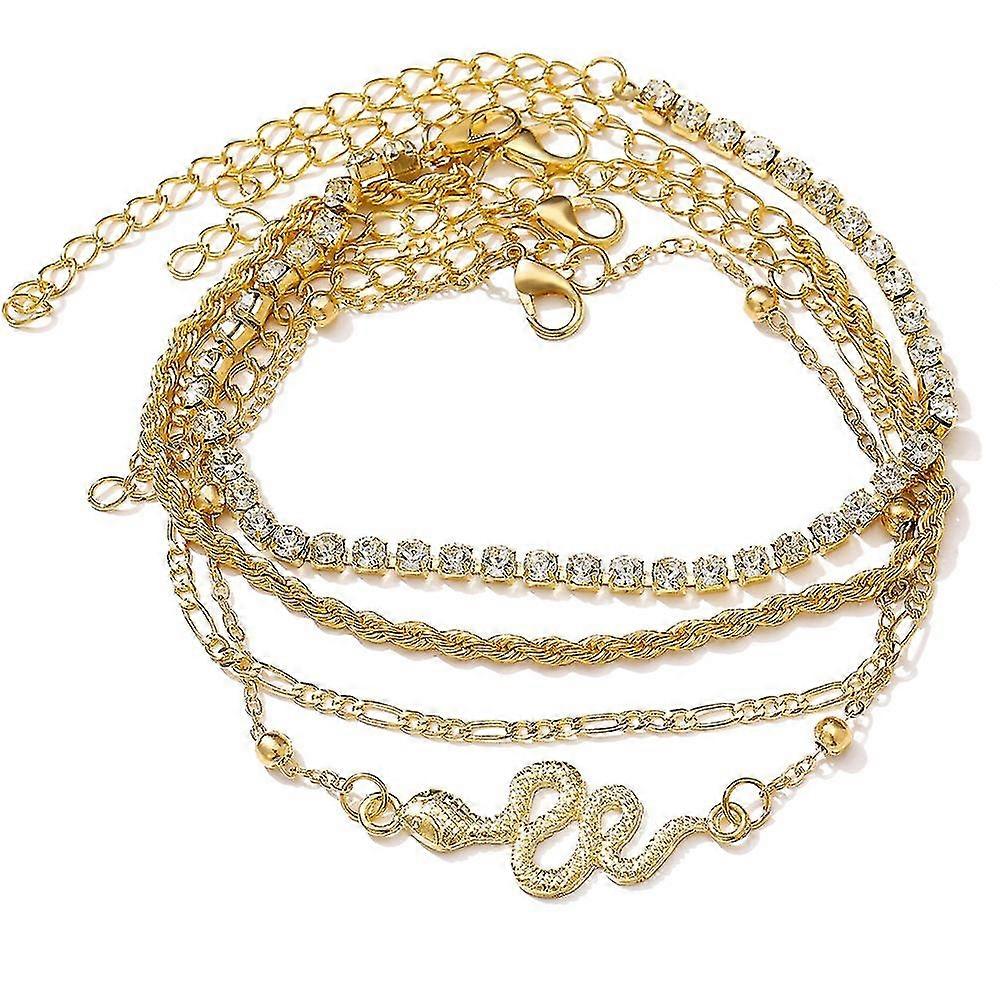 Pulsera de mariposa multicapa vintage