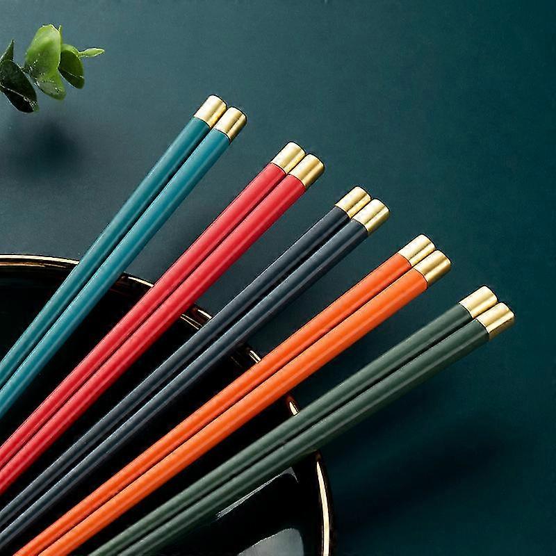 5 Ps Red Yellow Comized Alloy Nese Set Chop With Box