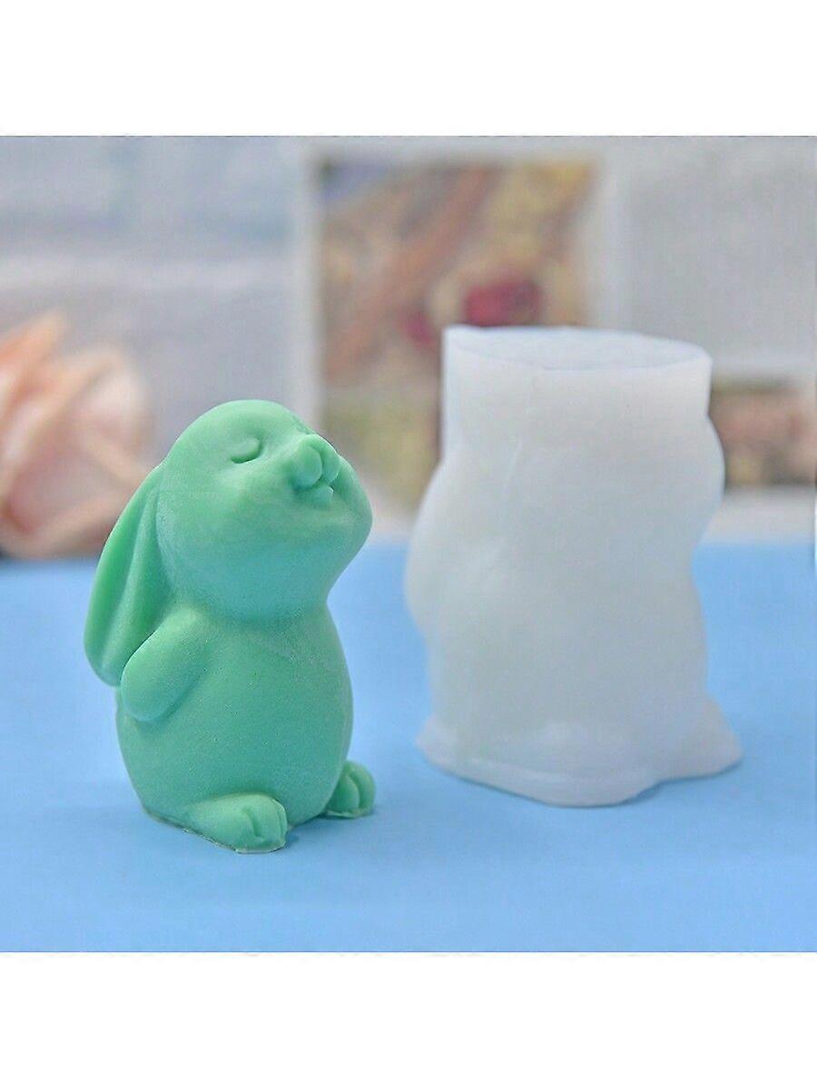 Floppy Ears Rabbit Sit And Stand Silicone Mold 1pc