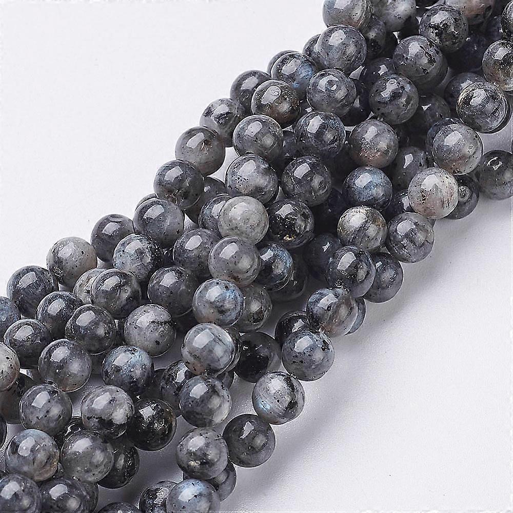 Natural Larvikite Beads Strands Round about 6mm Hole: 0.8mm about 59pcs/strand 15 inch