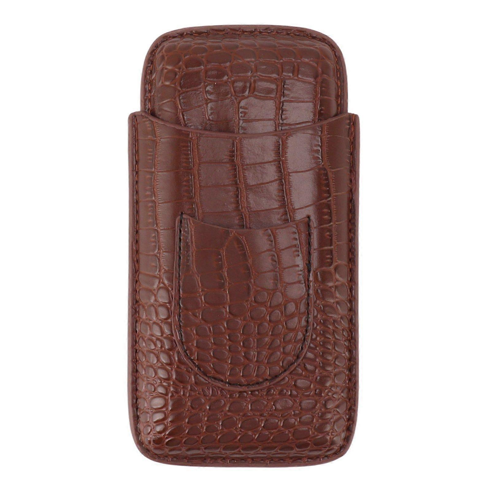 シガーホルダーケース人工皮革ポータブル耐久性エレガント3フィンガーボックス旅行アウトドアビジネス78