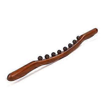 8 Bead scraping massage stick Carbonized wood back meridian scraping stick muscle relaxation acupuncture massager