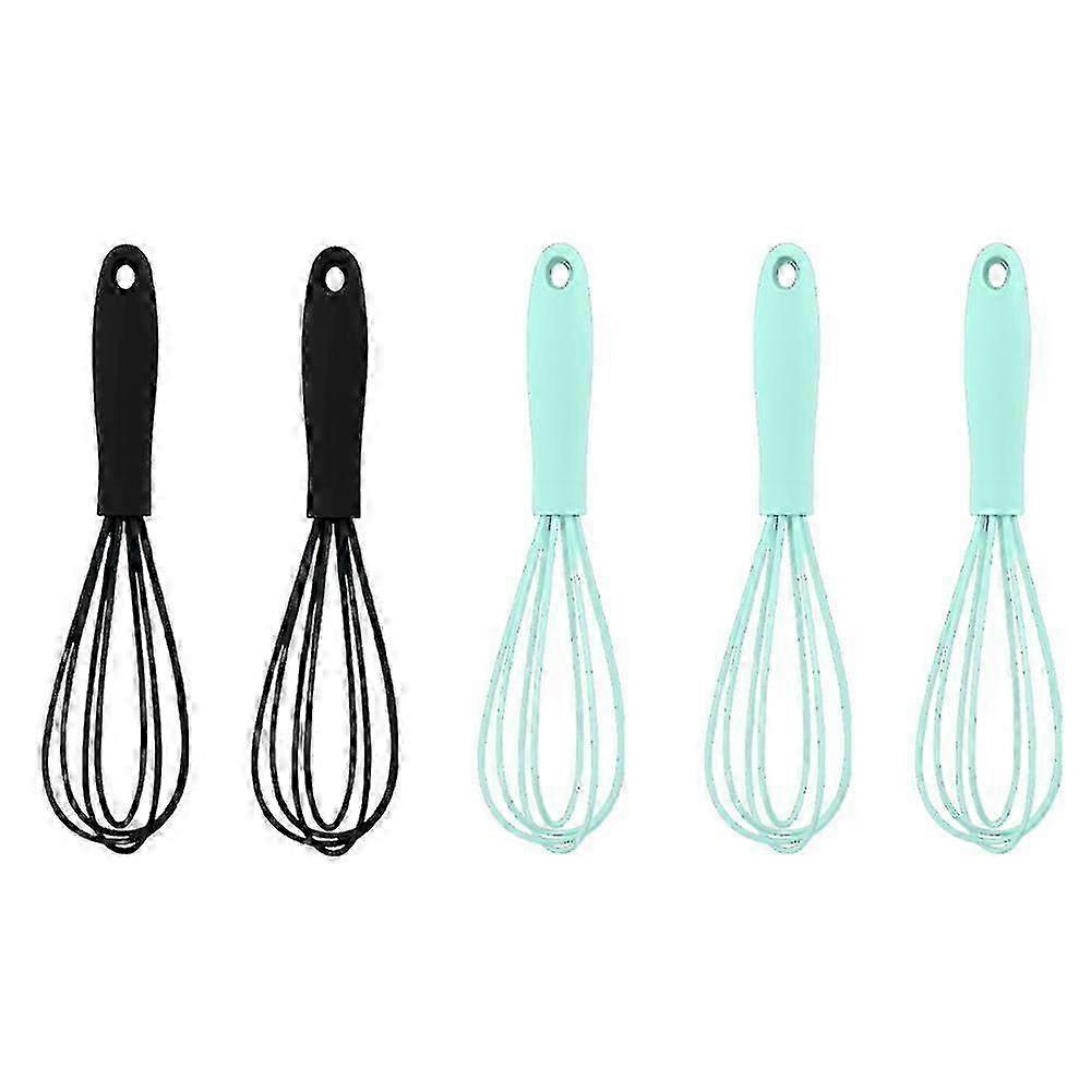 5 Pack Kitchen Small Whisks Set, Egg Beater For Cooking Blending Whisking Beating Stirringbaking