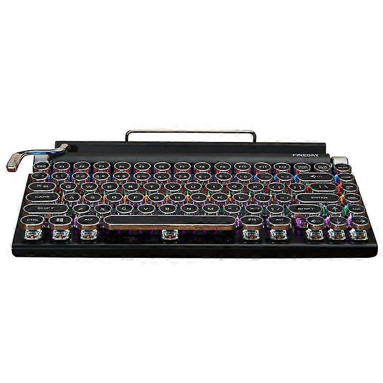 TW1867 Round Retro Punk Keycap Mechanical Wireless Bluetooth Keyboard