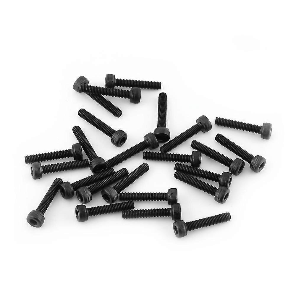 M3 Black Hex Socket Cap Head Screw Bolt Set (M3*16mm,Fully Threaded,24pcs)