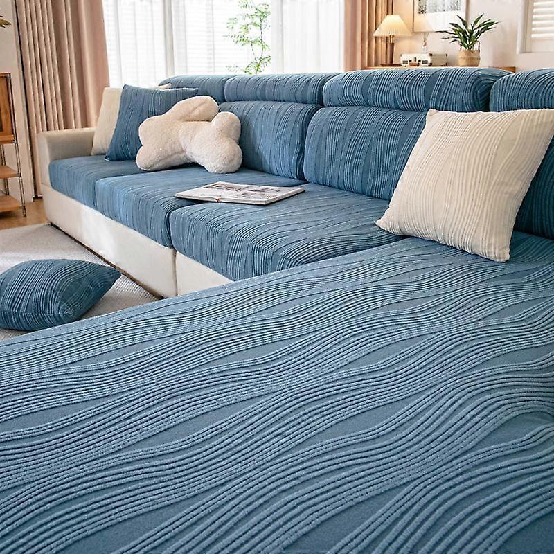 Våg Justerbar Elastisk Sofföverdrag Konvertibel Soffa Sofföverdrag Fåtölj Överdrag för vardagsrum 1/2/3/4 sits L-formad