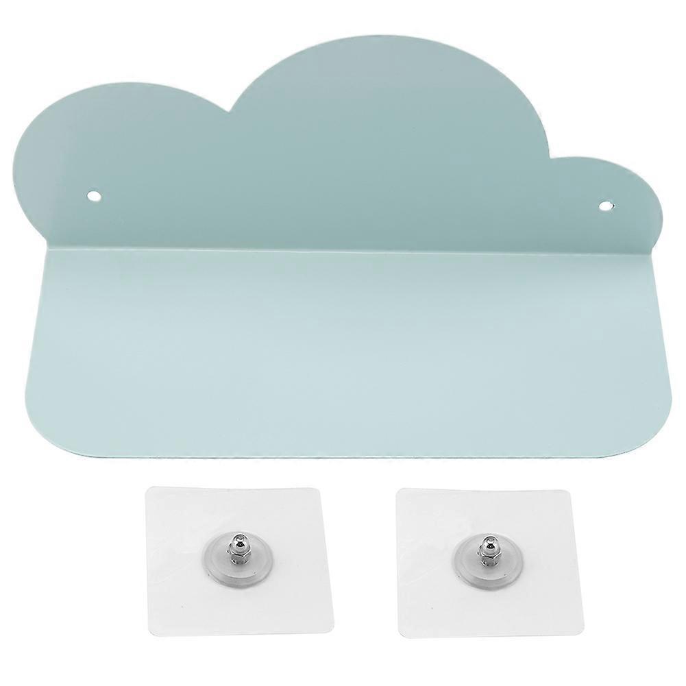 Cloud-Shaped Self-Adhesive Wall Shelf, Metal Storage Rack for Bathroom