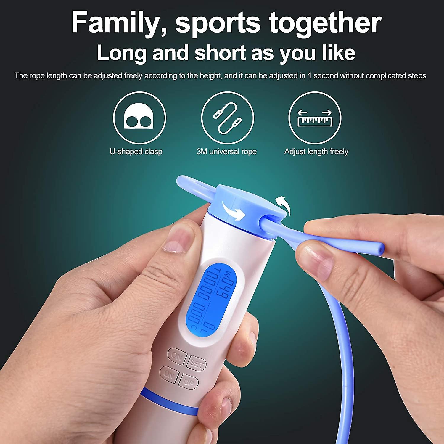 Jump Rope, Skipping Rope With Calorie Counter, Adjustable Digital Jump