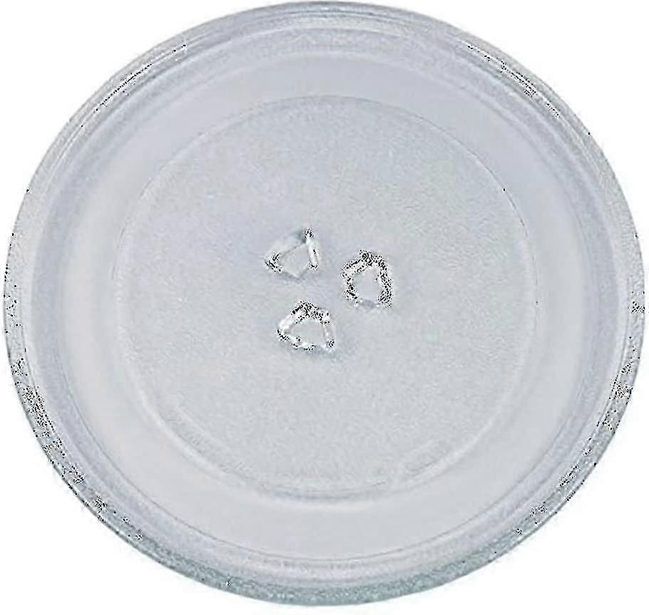 Placa de vidro giratório de micro-ondas universal com 3 luminárias, 24,5 cm