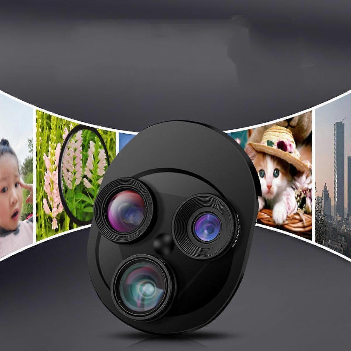 Phone Lens 4-in-1 Universal External Wide Angle Macro Fisheye Cellphone Clip Camera Lens For Smartphone