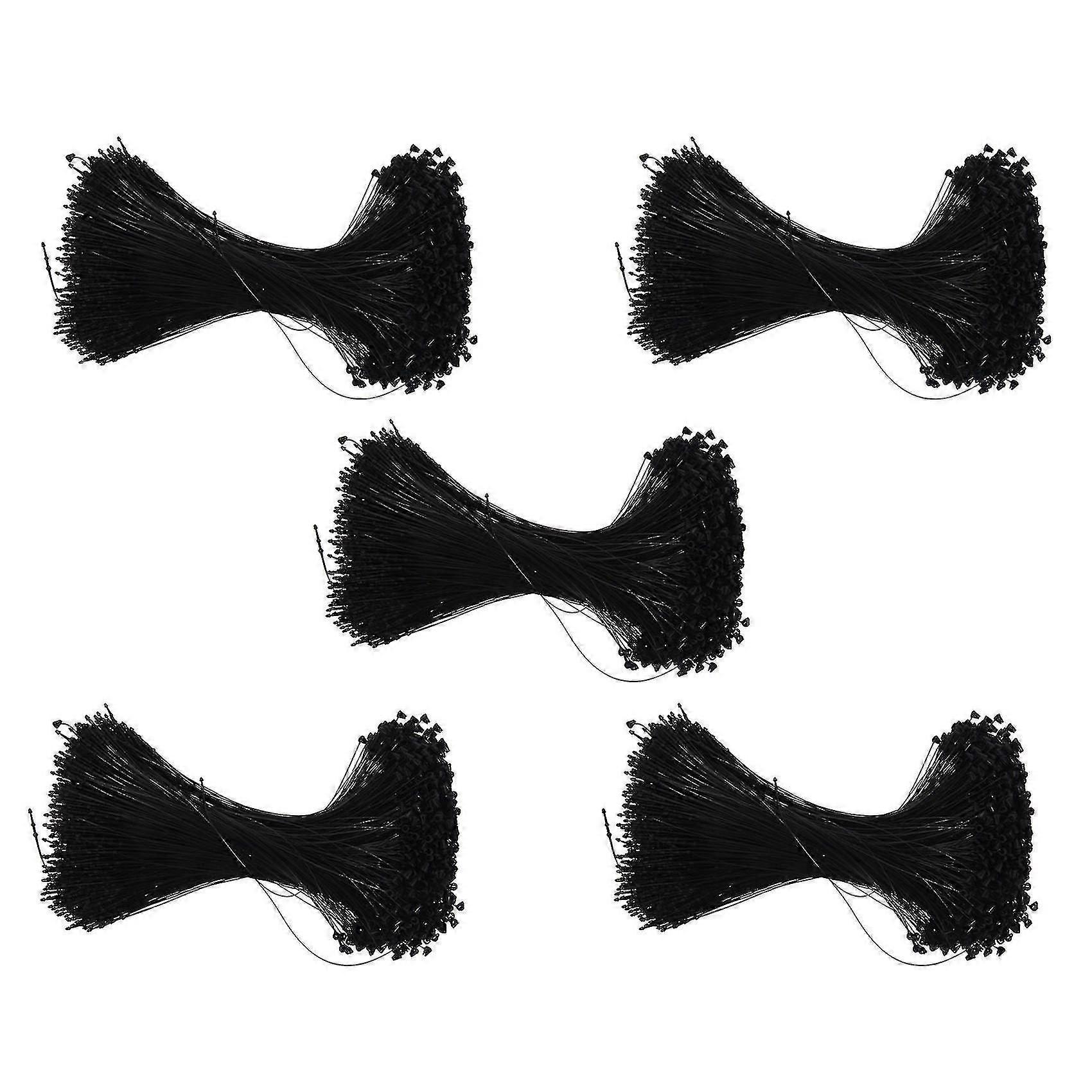 Compatible With1000x 7 Inch Black Snap Lock Pin Loop Plastic Tag Fastener Hook Ties