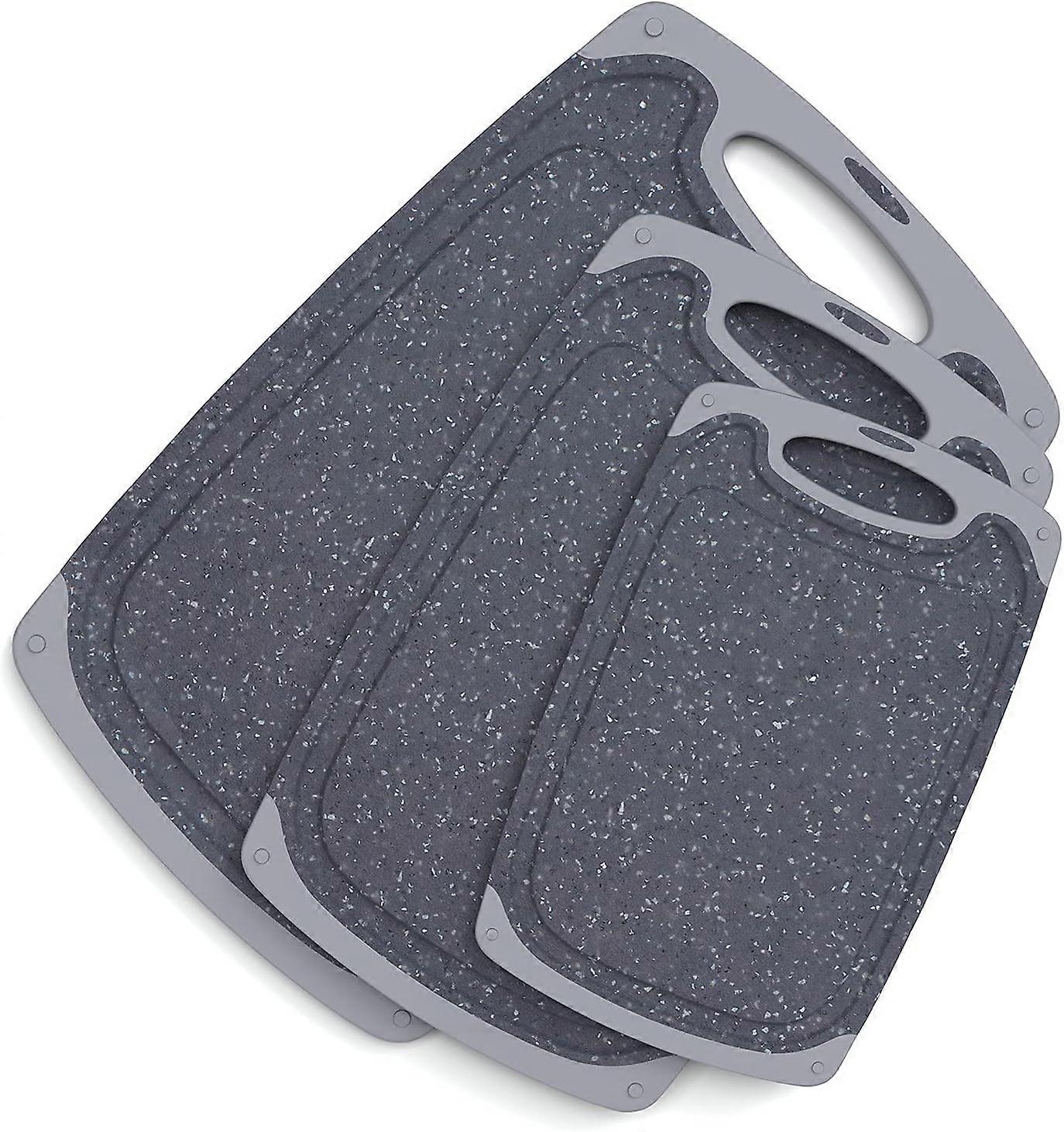 Plastic PP Cutting Board, Black Imitation Marble Pattern, Square