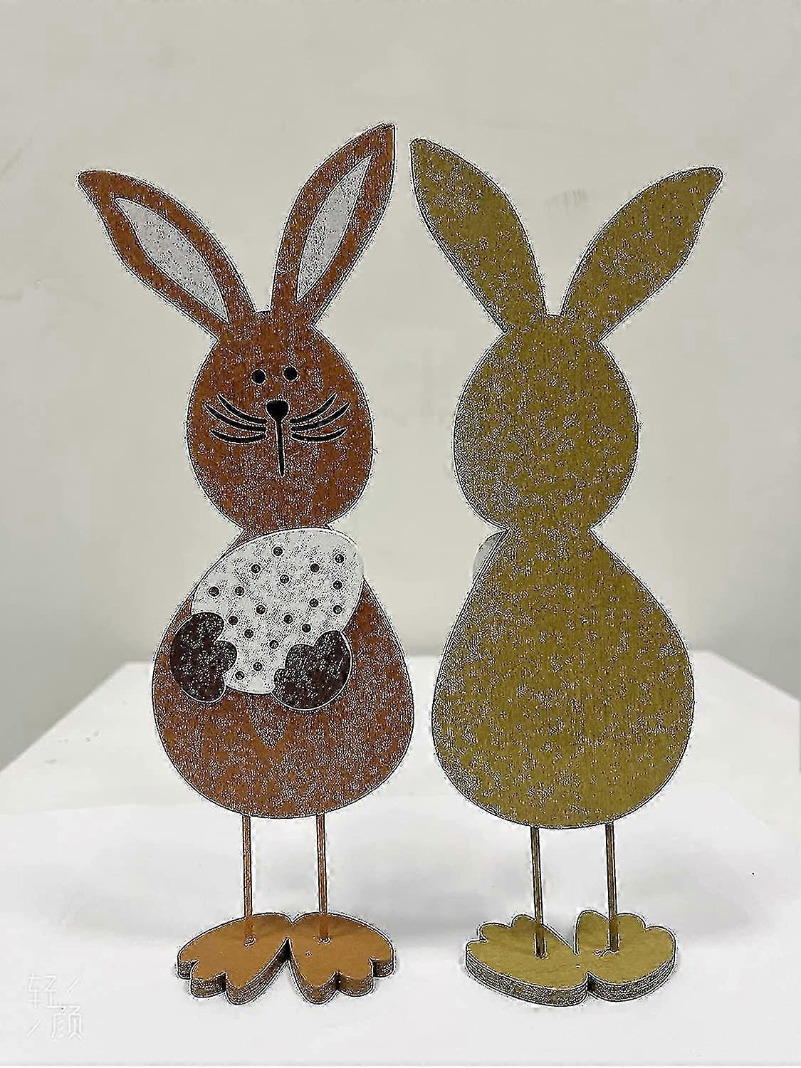 Easter Decorations Easter Bunny Decorations 3 Pcs Wooden Easter Bunnies Easter Decorations For Easte