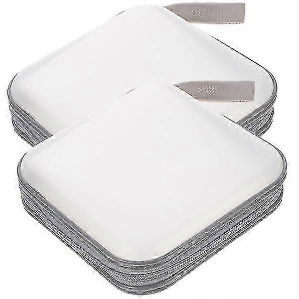 2pcs Cd Case Dvd Organizer Cd Holder Storage Case 40 Slots Lightweight Cd Wallet