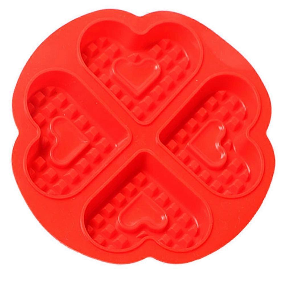 Premium Silicone Waffle Maker and DIY Cake Mold for Non-Stick Baking, Versatile 4-Cavity Design, Easy to Clean