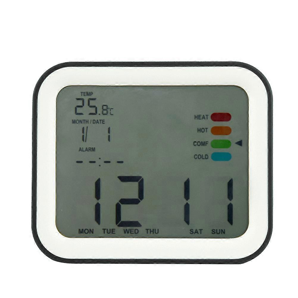 Electronic LCD Digital Alarm Clock With Temperature Display Date And Calendar Desktop Clocks