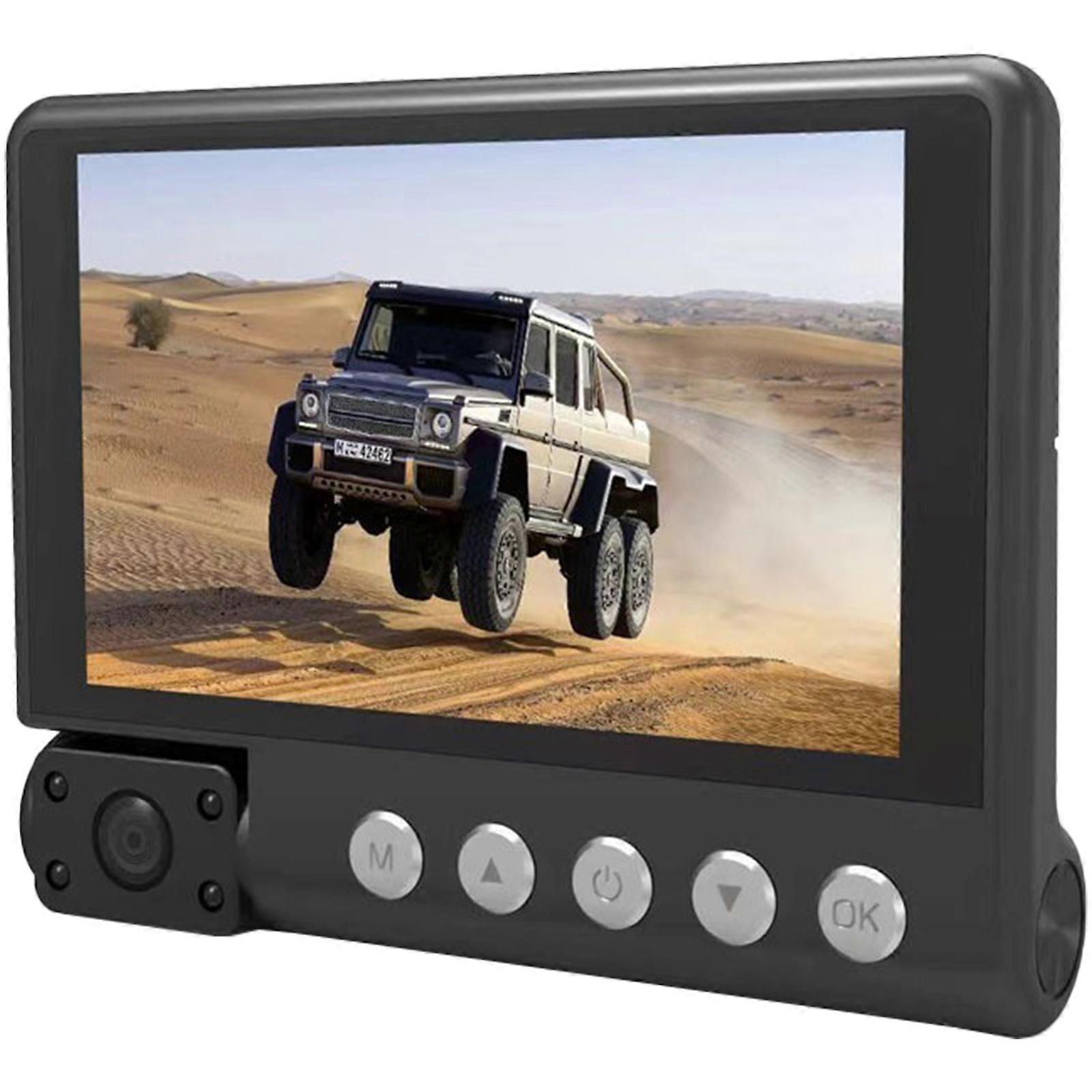 Multiple Lens Car Dashcam with 4" Screen 1080P Video Recorder Wide Angle 150° for Everyday Use