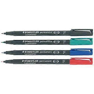 Felt-tip pen - STAEDTLER - LUMOCOLOR permanent - Fine tip 0.6 - Pack of 4 - Assorted colours